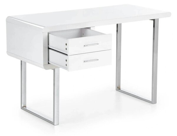 Birou B30, alb/crom, 120x55x76 cm