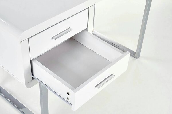 Birou B30, alb/crom, 120x55x76 cm