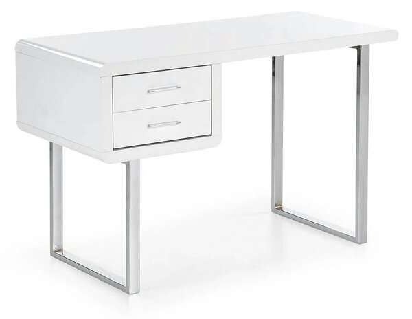 Birou B30, alb/crom, 120x55x76 cm