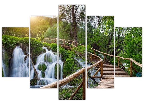 Tablou - Lacurile Plitvice (150x105 cm)