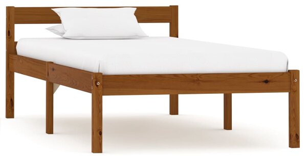Cadru de pat, maro miere, 90 x 200 cm, lemn masiv de pin
