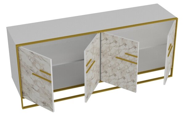 Consolă Polka Auriu 179.9x75x47.3 cm