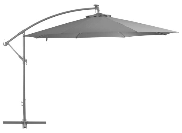 Umbrelă suspendată cu stâlp din aluminiu, 350 cm, antracit