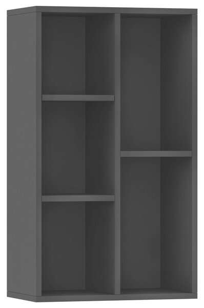 Bibliotecă/Dulap, negru, 50x25x80 cm, lemn prelucrat