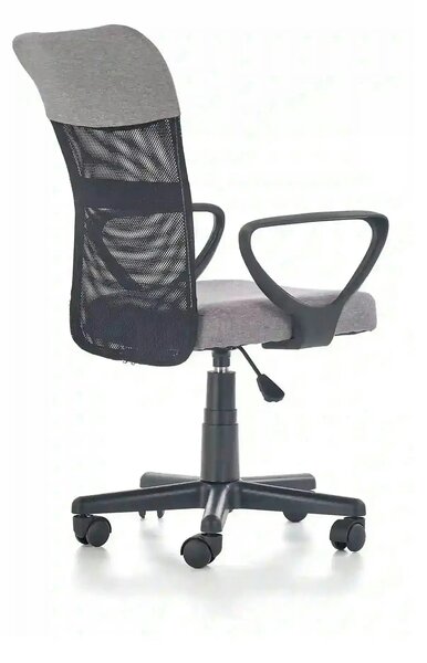 Scaun birou TIMMY, gri/negru, stofa clasica/plasa, 52x59x81/91 cm