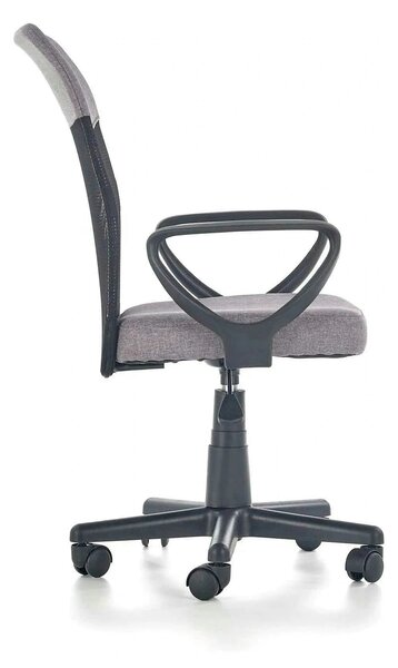 Scaun birou TIMMY, gri/negru, stofa clasica/plasa, 52x59x81/91 cm