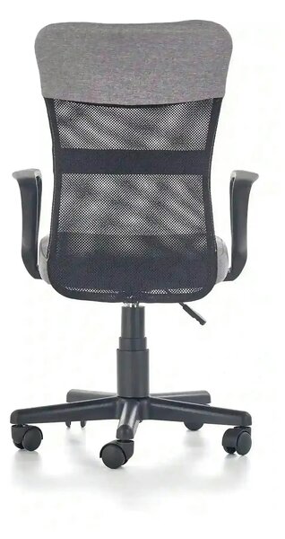 Scaun birou TIMMY, gri/negru, stofa clasica/plasa, 52x59x81/91 cm