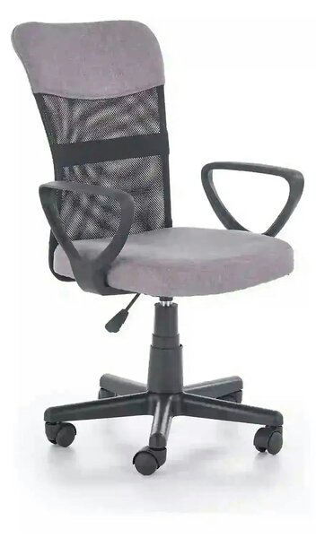 Scaun birou TIMMY, gri/negru, stofa clasica/plasa, 52x59x81/91 cm