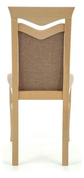 Scaun tapitat Citrone, gri/stejar sonoma, stofa clasica/lemn de fag, 4