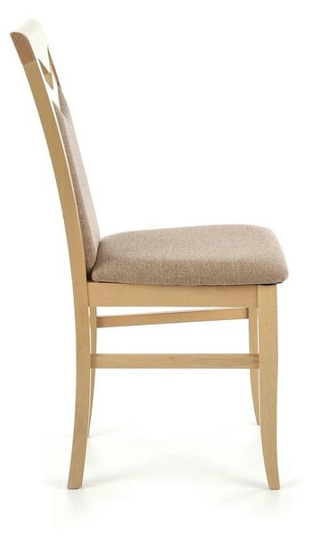 Scaun tapitat Citrone, gri/stejar sonoma, stofa clasica/lemn de fag, 4