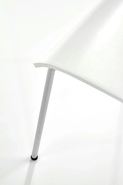 Scaun K155, alb/crom, placaj indoit/metal, 43x47x85 cm