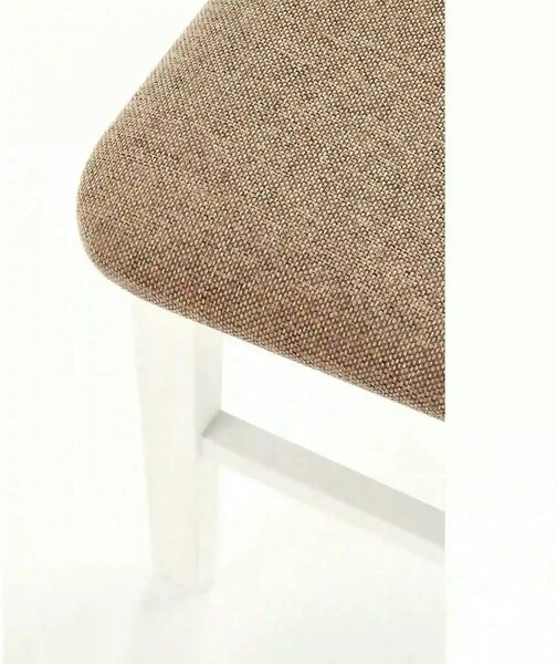 Scaun HUBERT 8, bej/alb, stofa clasica/lemn de fag, 45x51x90 cm