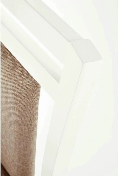 Scaun HUBERT 8, bej/alb, stofa clasica/lemn de fag, 45x51x90 cm