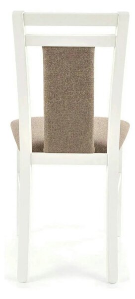 Scaun HUBERT 8, bej/alb, stofa clasica/lemn de fag, 45x51x90 cm