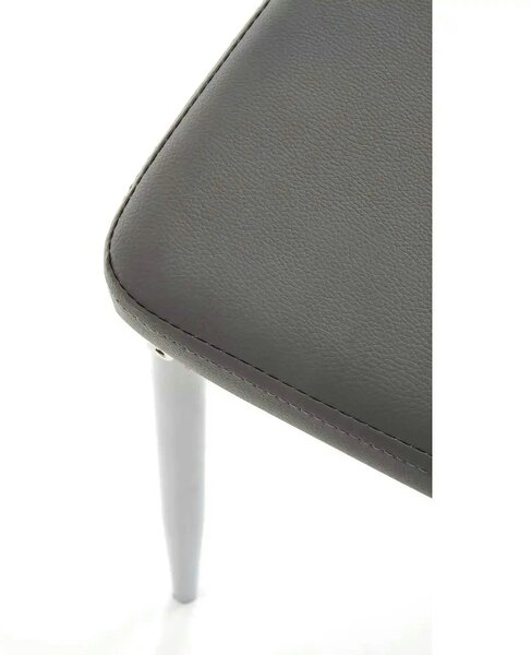 Scaun tapitat K202, gri/crom, piele ecologica/metal, 44X54X97 CM