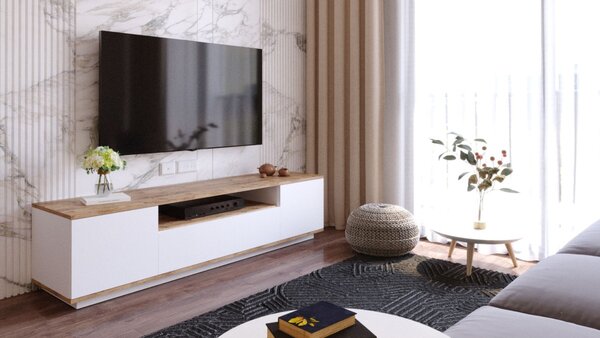 Consola TV Fr7 Alb 180x44.6x44.5 cm