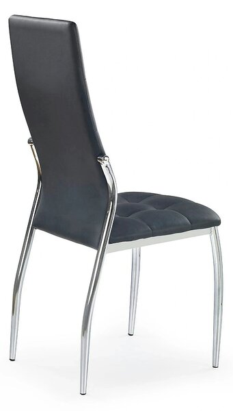 Scaun K209, negru/crom, piele ecologica/metal, 43x54x101 cm