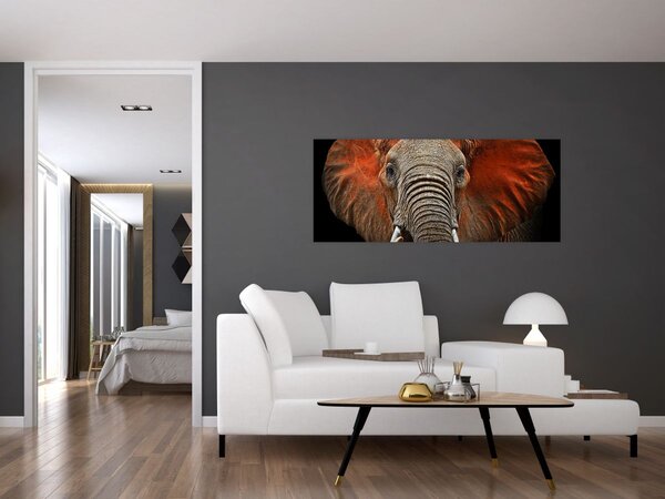 Tablou - Elefanți cu Tsavo (120x50 cm)
