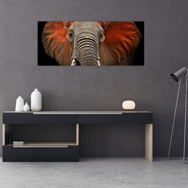Tablou - Elefanți cu Tsavo (120x50 cm)