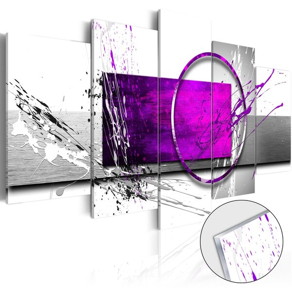 Imagine pe sticlă acrilică - Purple Expression [Glass]