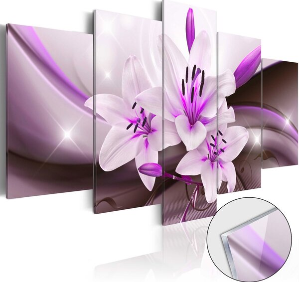Imagine pe sticlă acrilică - Violet Desert Lily [Glass]