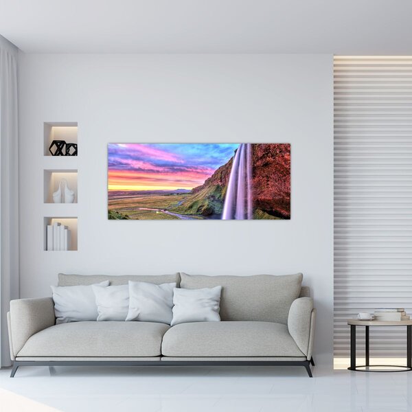 Tablou - Cascada Seljalandsfoss (120x50 cm)