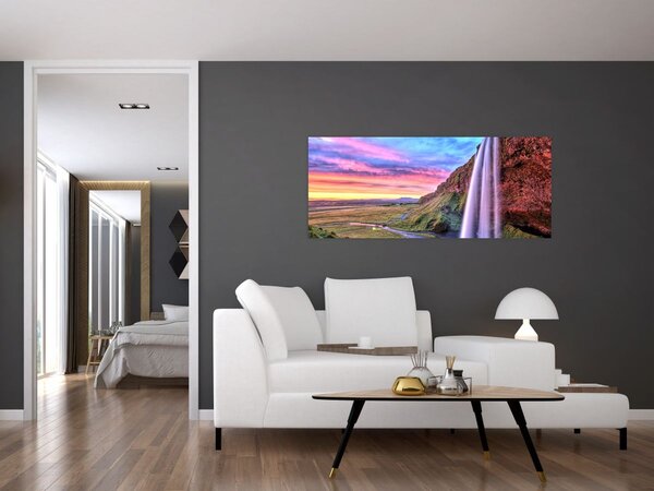 Tablou - Cascada Seljalandsfoss (120x50 cm)