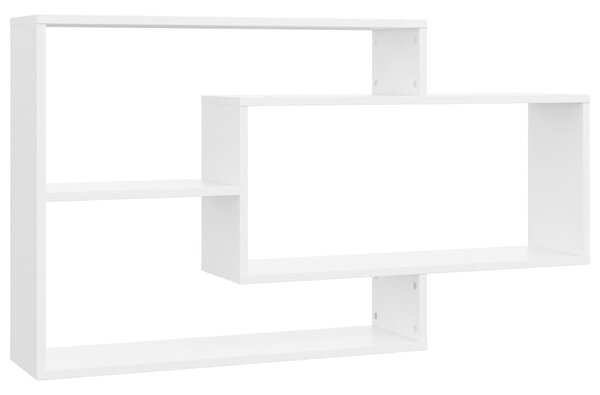 Rafturi de perete, alb, 104x20x58,5 cm, lemn prelucrat