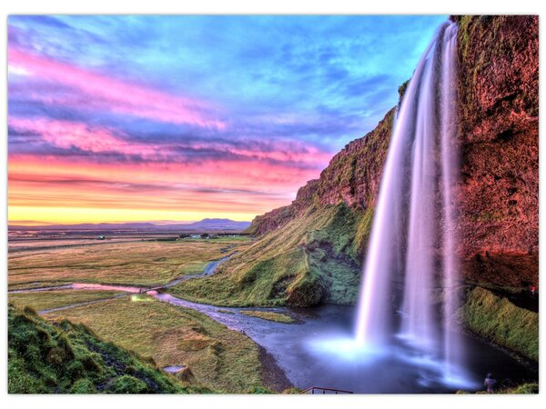 Tablou - Cascada Seljalandsfoss (70x50 cm)