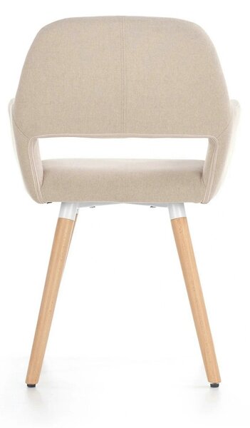 Scaun K283, bej/stejar, stofa clasica/lemn, 56X56X80 CM