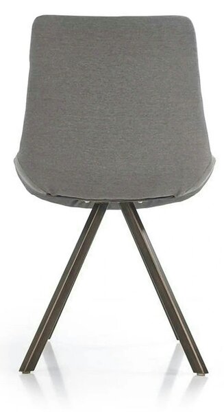 Scaun tapitat K290, gri/auriu antic, stofa clasica/metal, 56X59X86 CM