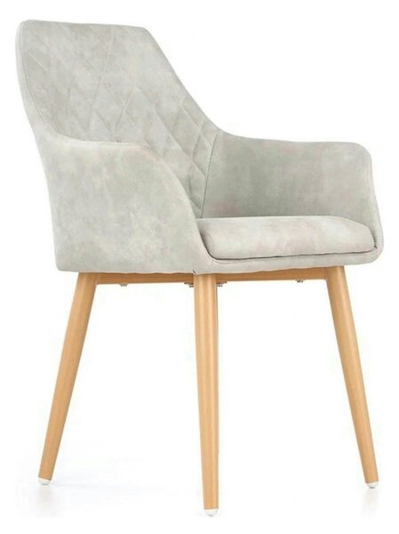 Scaun sufragerie K287, gri/stejar, 58x61x50 cm