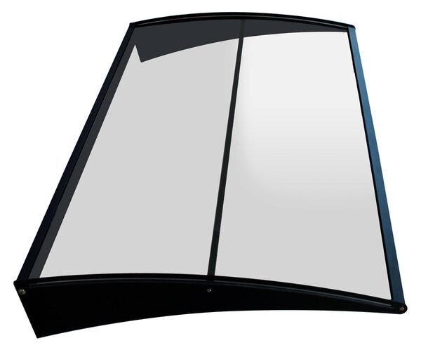 Copertină COR PRO 140x80 cm din aluminiu și plexiglas – Negru/Transparent