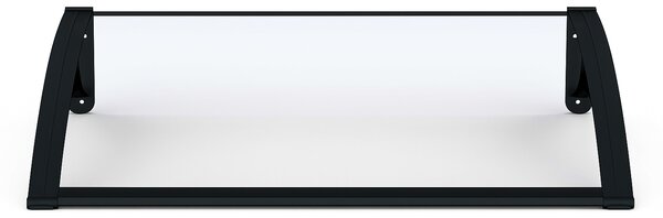Copertină PRO 150x100 cm din aluminiu și plexiglas – Negru/Transparent