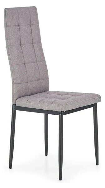Scaun tapitat K292, gri/negru, stofa clasica/metal, 42X47X98 CM