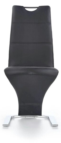 Scaun K291, negru/crom, piele ecologica/metal, 45X63X101 CM