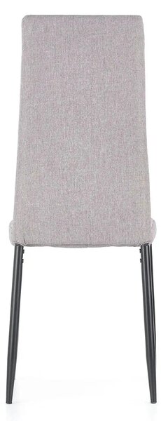 Scaun tapitat K292, gri/negru, stofa clasica/metal, 42X47X98 CM