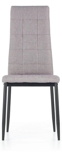 Scaun tapitat K292, gri/negru, stofa clasica/metal, 42X47X98 CM