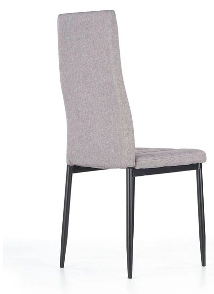 Scaun tapitat K292, gri/negru, stofa clasica/metal, 42X47X98 CM