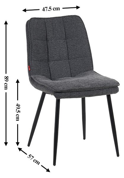 Scaun Living Tapitat DCM2001AF Gri