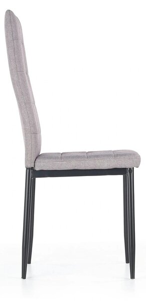 Scaun tapitat K292, gri/negru, stofa clasica/metal, 42X47X98 CM