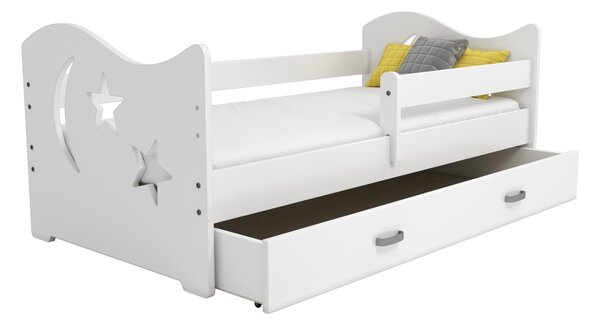 Pat copii Miki 160X80 B1 lună și stele cu somieră