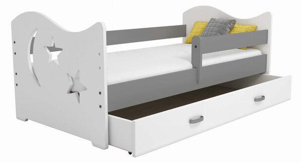 Pat copii Miki 160X80 B1 lună și stele cu somieră