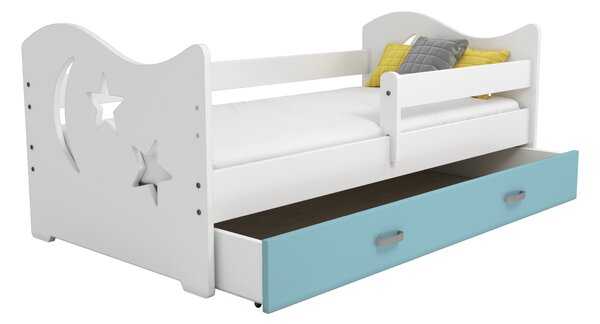 Pat copii Miki 160X80 B1 lună și stele cu somieră