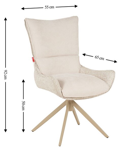 Scaun Living Rotativ DCM0607CS Bej