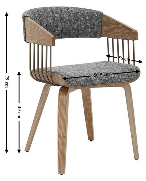 Scaun Living JY6342X-M Gri