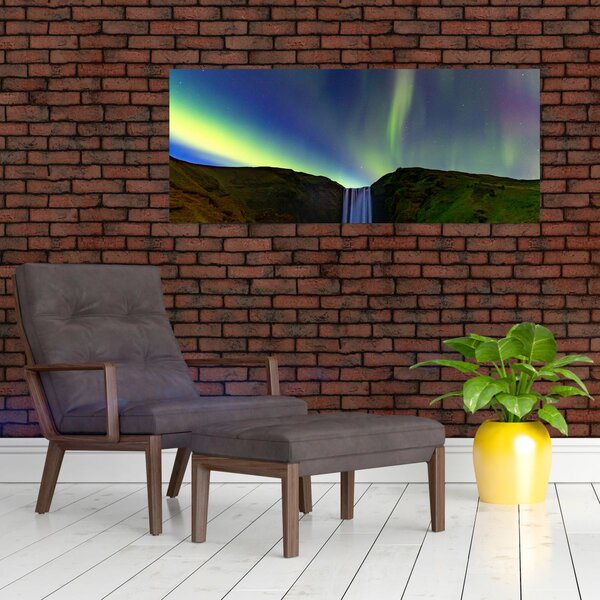 Tablou - Aurora Boreală în Islanda (120x50 cm)