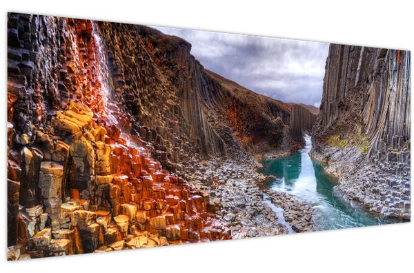 Tablou - Canionul Studlagil (120x50 cm)