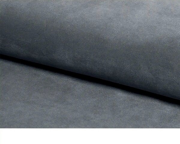 Taburet LORI, stofa catifelata gri - Bluvel 14, 39x39x34 cm