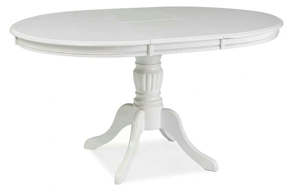 Masa vintage alba OLIVIA, 106/141X106X76 cm